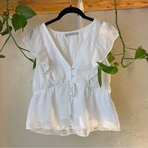 Abercrombie & Fitch Y2K Light Blouse with Ruffle Sleeves
